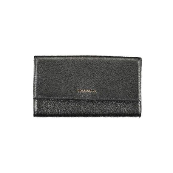 Coccinelle Leather Wallet Women Black Wallets
